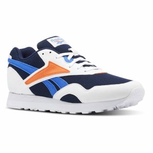 Reebok Rapide MU Turnschuhe Damen - Weiß/Navy/Blau/HellOrange - DE 493-QHJ